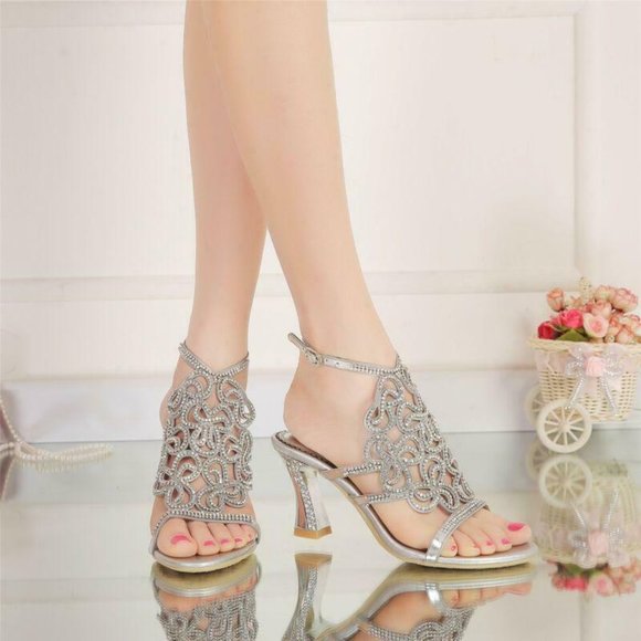 Vimedea Abby L019 Shoes - Rhinestone Jewelry High Heel Shoes NWOT